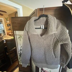 Zella Taupe Teddy Jacket